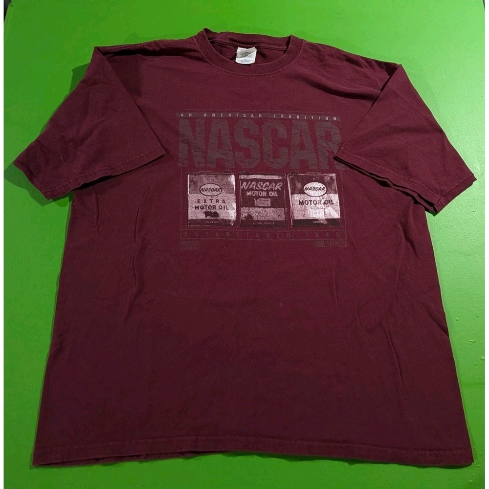 Vintage NASCAR American Tradition T Shirt Maroon‎ Red Santee 2XL